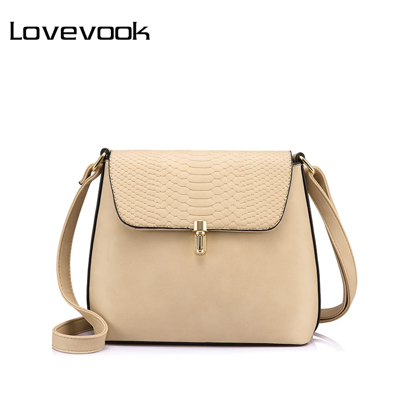 Женская сумка через плечо LOVEVOOK, повседневая сумка мессенджер с откидной заслонкой, наплечная сумка на молнии с регулируемым длинным плечевым ремнем, изготовлена из искусственной кожи