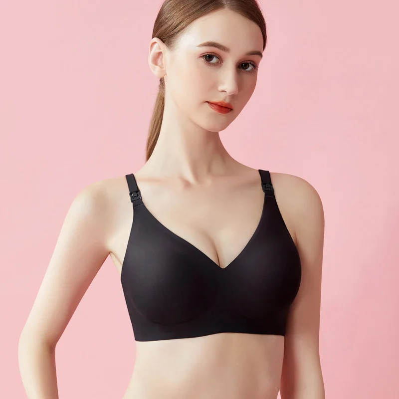 One-piece Wire Free Breastfeeding Bra Adjustable Straps Pregnancy Maternity Nursing Underwear Clothes for Pregnant Women |