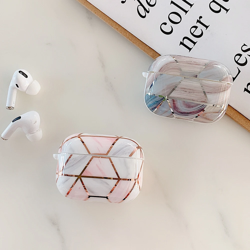 Чехол LOVECOM с мраморным покрытием для наушников AirPods Pro силиконовый чехол