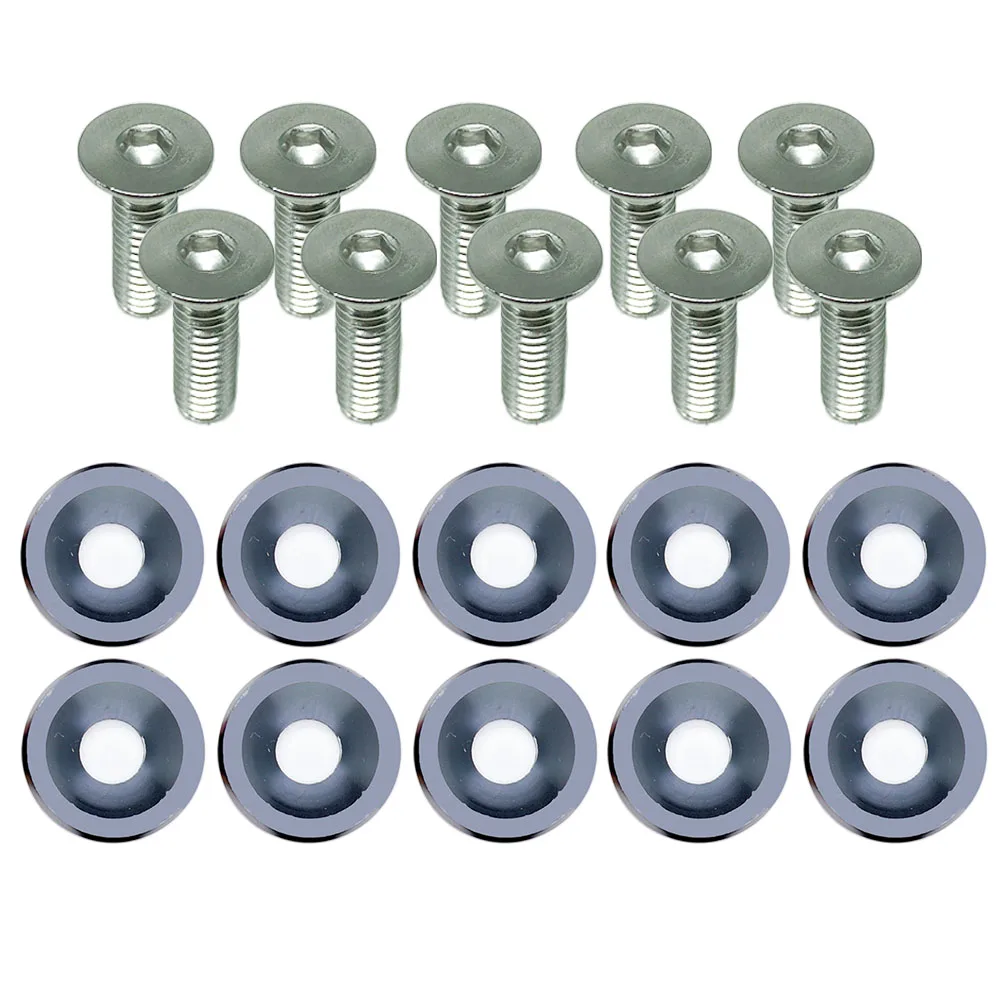 10 шт. ЧПУ Заготовка алюминиевое крыло шайба/болт двигатель отсек комплект для Honda