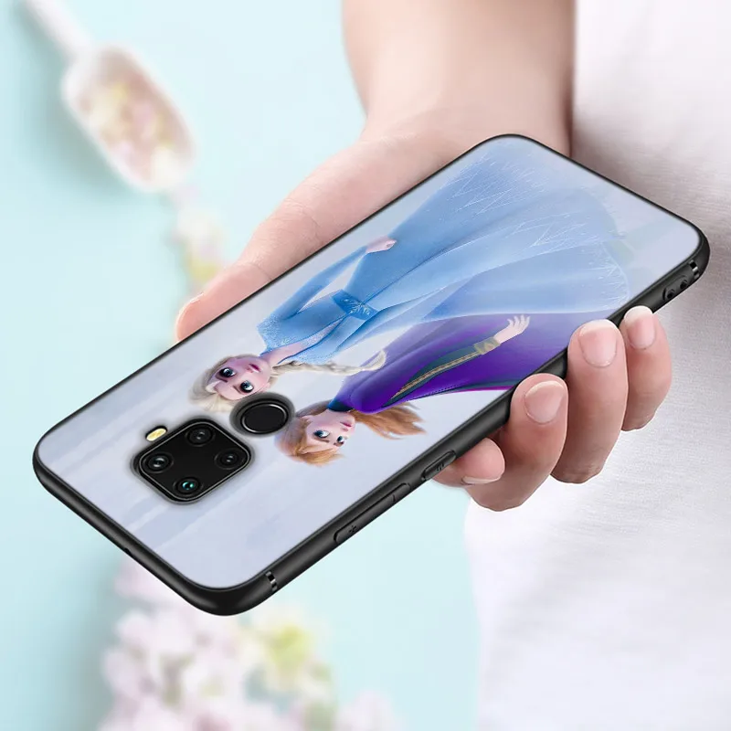 Мягкий чехол с красивой принцессой Эльзой для Huawei P Smart 2021 2020 Z S Mate 40 RS 30 20 20X 10 Pro Plus