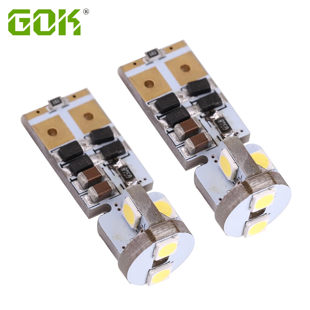 2 шт. T10 W5W 6SMD 3030 SMD автомобиль СИД 194 168 Клин Замена обратного прибора панель лампа
