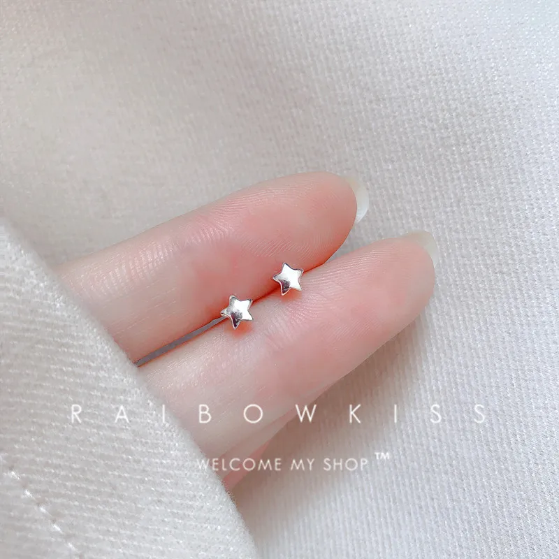 

Серьги-гвоздики женские, с пятиконечной звездой, блестящие, геометрические, невидимые, простые, классические, для студентов, для вечеринок