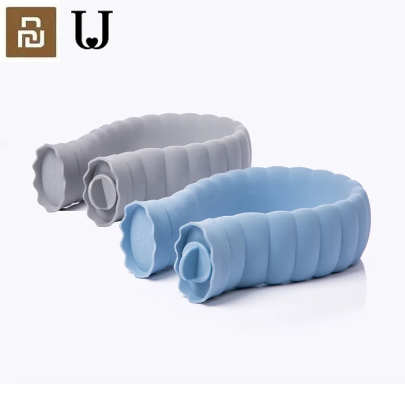 

Jordan&Judy 700Ml U-Shape Hot Water Bag Xiaomi New Silicone Bottle Neck Hand Warmer Heater with Knitted Cover Water Storage Bags