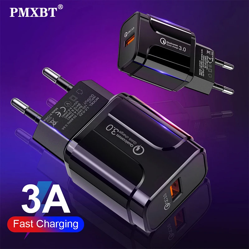 USB адаптер для быстрой зарядки 18 Вт QC 3 0|Зарядные устройства телефонов| |