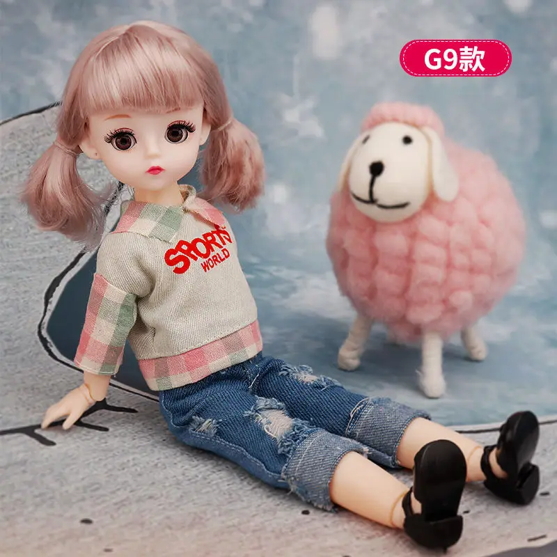 

New Bjd Doll 30 Cm for Keeping Warm In Winter Long SleeveDoll Clothes Accessories Daily DIY Kids Bjd Doll Clothes Girl Gift