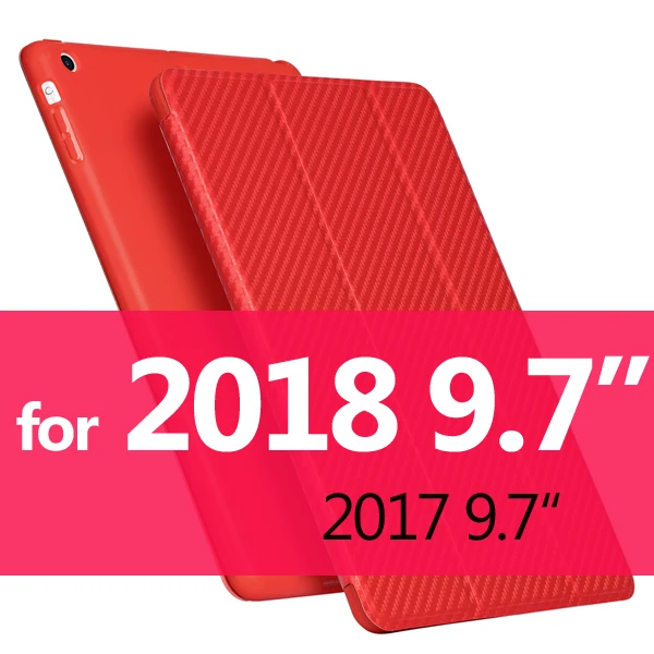 carbon fiber red Для iPad Air 2 Air 1 чехол 9,7 Funda силиконовый мягкий задний из искусственной кожи умный чехол для iPad 6го поколения Чехол 10," - Цвет: carbon fiber red