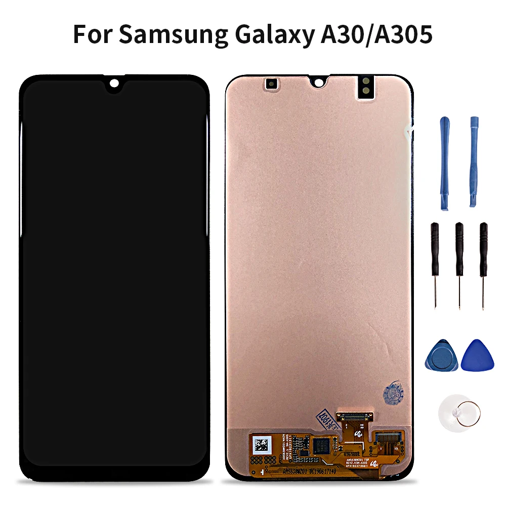 ЖК-дисплей 6 4 дюйма для Samsung Galaxy A30 A305/DS A305F A305FD A305A сенсорный экран с дигитайзером в