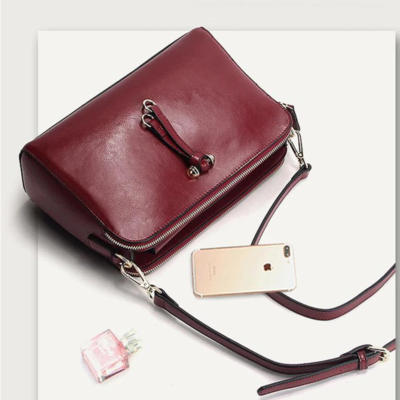 Роскошная сумка на плечо из натуральной кожи с масляным воском женские сумки