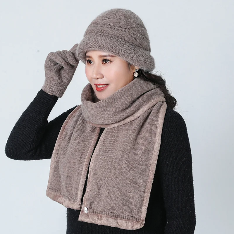 Панама женские зимние шапки наборы теплых шерстяных шапок шапка из смешанного