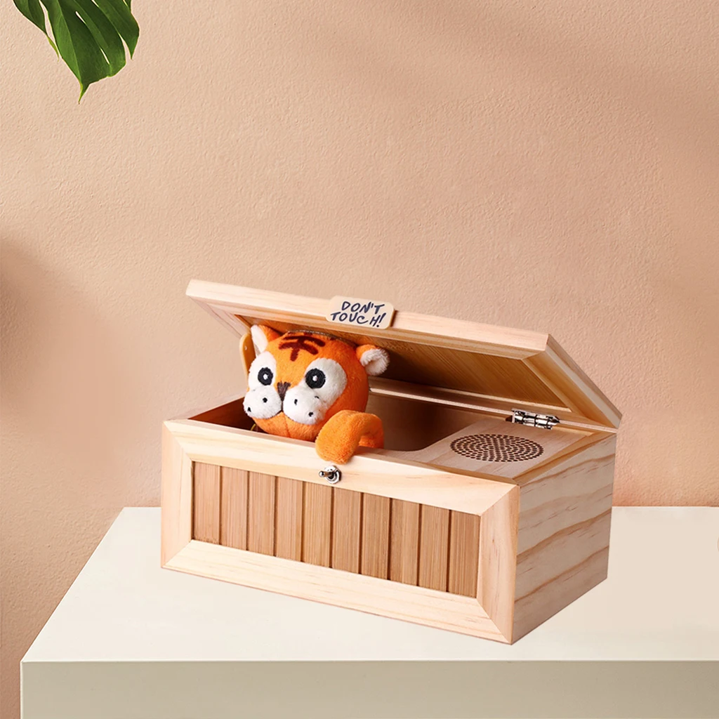 

Electric Useless Box Funny Decompression Toys Cute Tiger Battery Powered