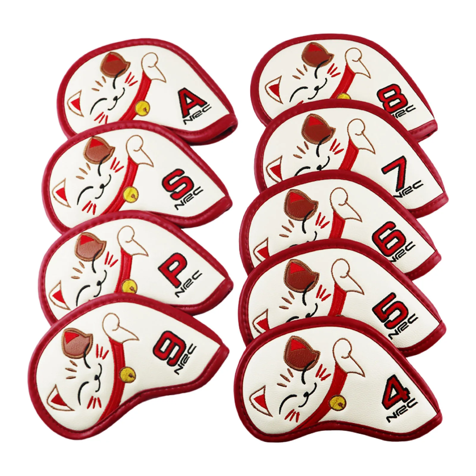 

9x Durable Golf Iron Headcover Club Head Cover Protection Guard Women Golfer