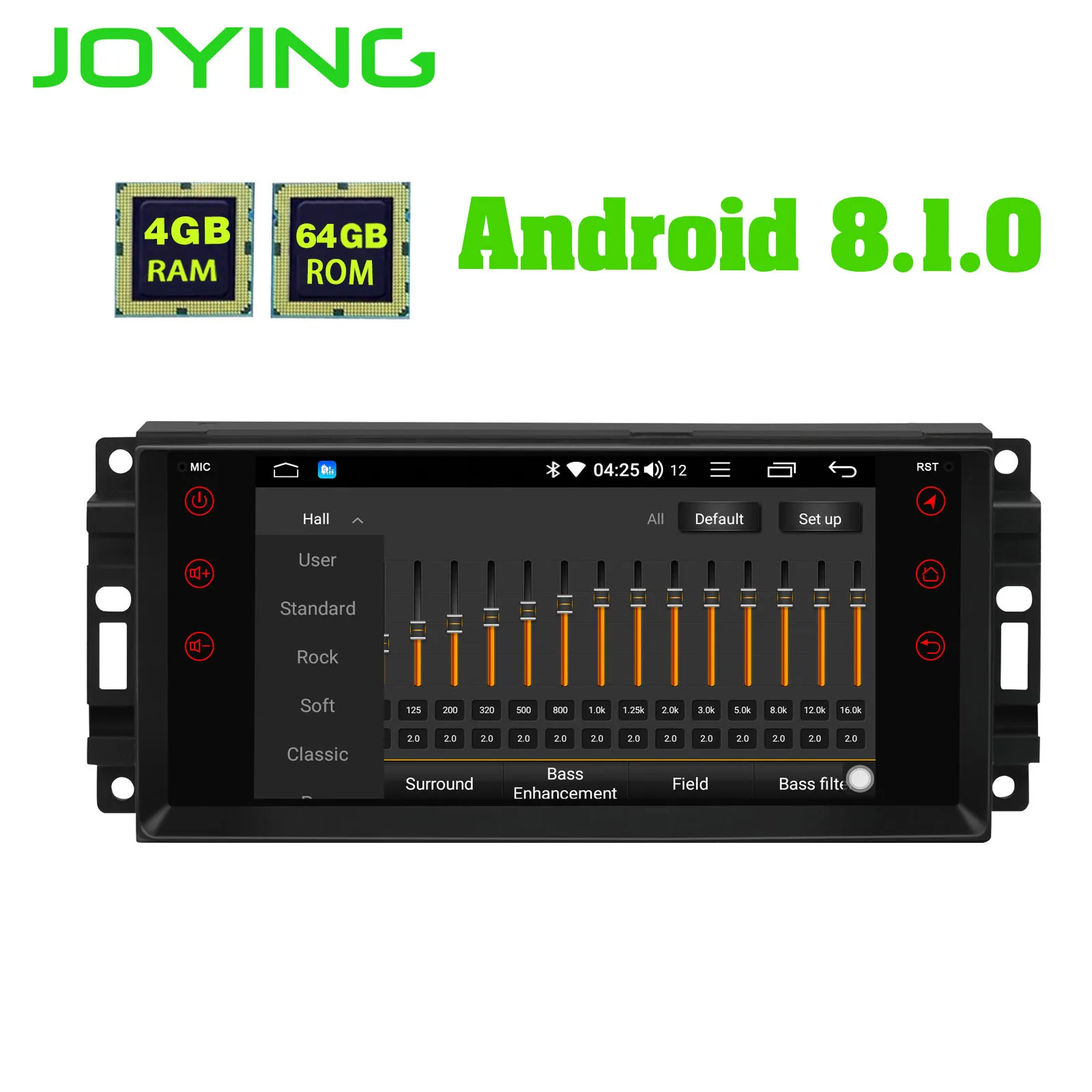 Android 8 1 автомобильный Радио стерео плеер 4 Гб + 64 ГБ с DSP для Jeep Octa Core 1024*600 поддержка