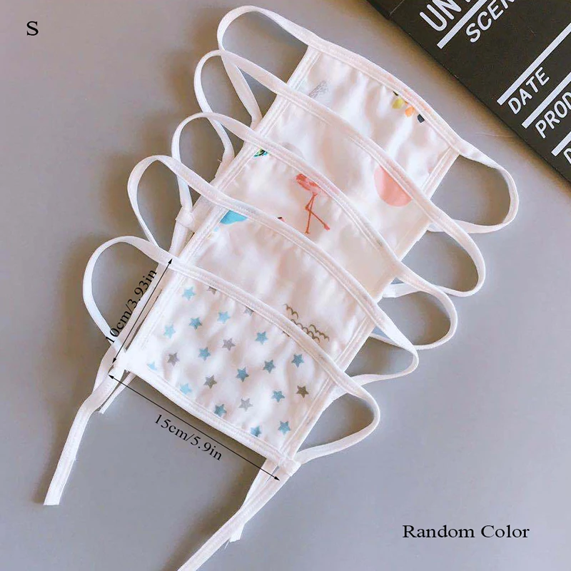 Хлопковая 8 слоев марли Ветрозащитная маска для лица Детские маски теплые милые