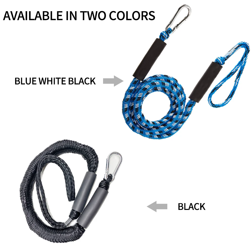 

Boat Bungee Dock Lines Shock Bungee Docking Rope Stretchable Mooring Rope Foam Float Fishing 2 Packs Boat Pontoon Accessories