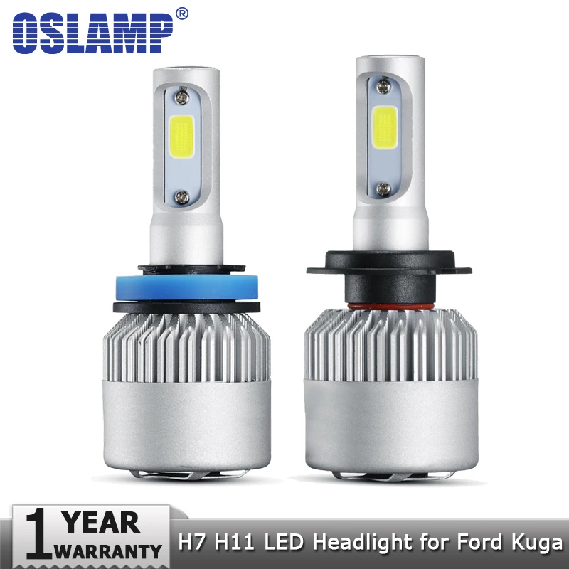 2 шт./комплект Автомобильные светодиодные лампы H7 H11 72 Вт 6500 лм|Передние LED-фары для