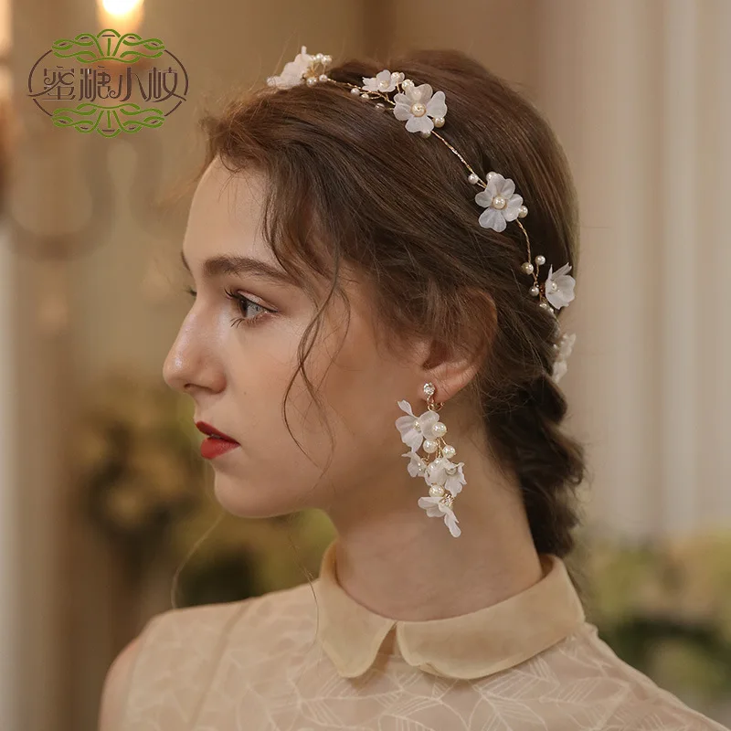 

D2361 bridal jewelry knitting Flower Crystal Hair Ornament banquet wedding wedding accessories studio
