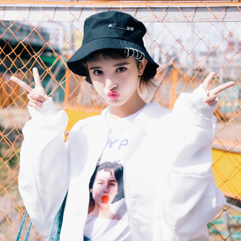 Новые продукты дикая железная кольцевая булавка Harajuku Складная Рыбацкая шляпа