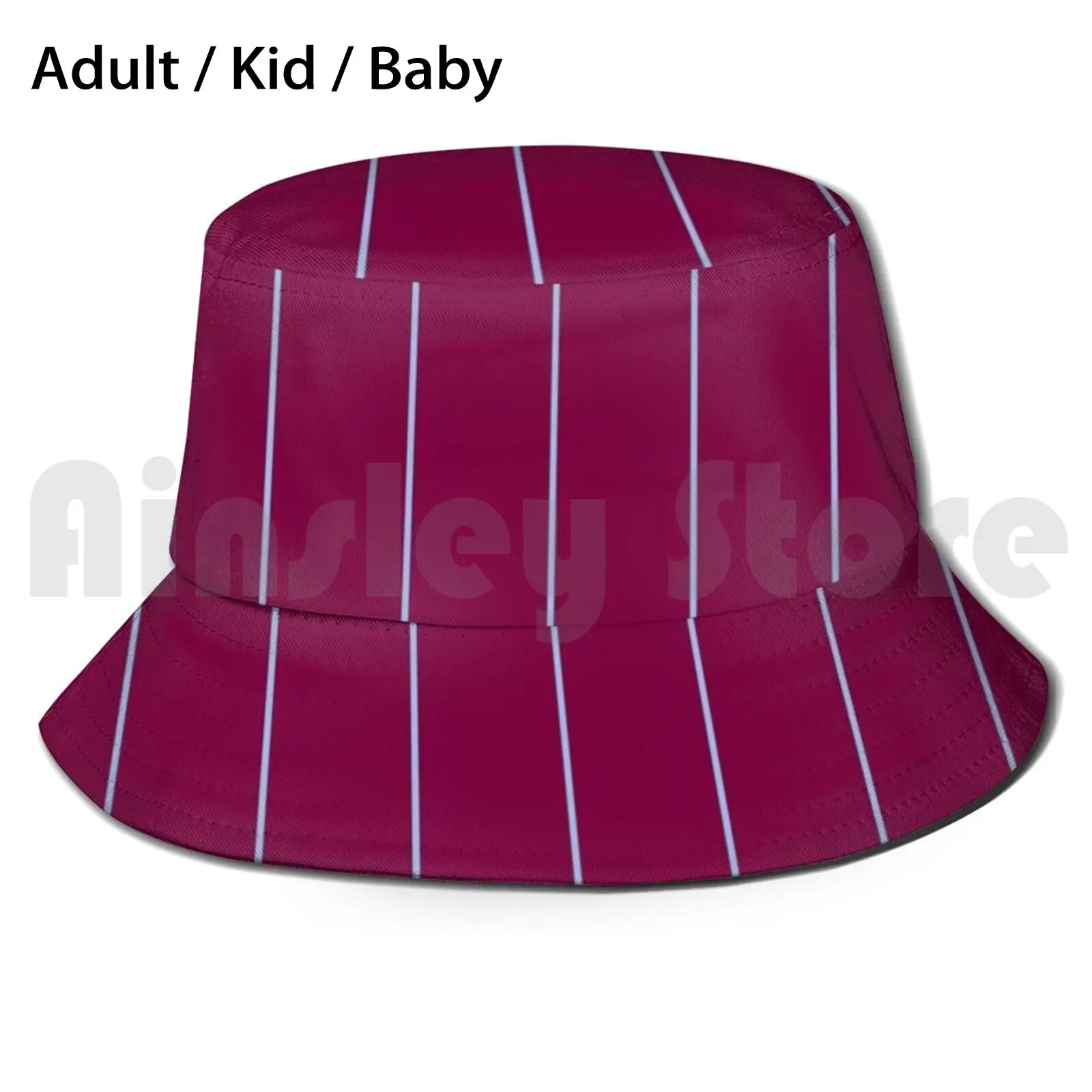 

Villa Bucket Hat Adult kid baby Beach Sun Hats Colours Football Footy Sport Soccer England Thin Pattern Stripes City