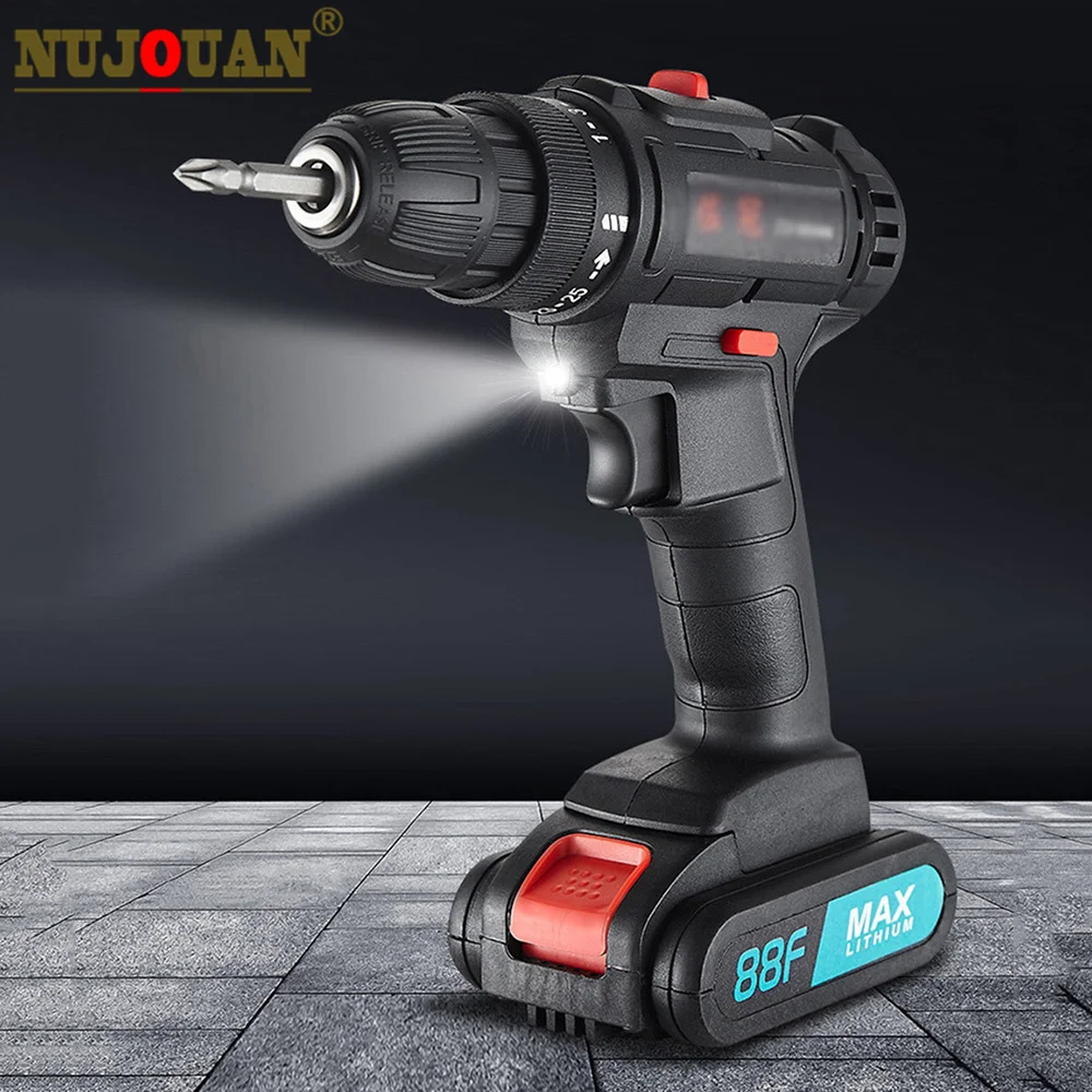 New Impact Cordless Screwdriver Cordless Drill Impact Electric Drill Power Tools Hammer Drill Electric Drill Hand Drilling Tools