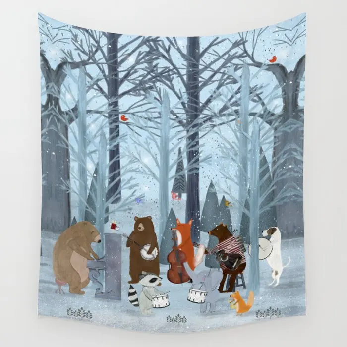 

Маленький натуральный симфонический гобелен, настенный комнатный ковер для спальни, психоделические гобелены, художественные аксессуары ...