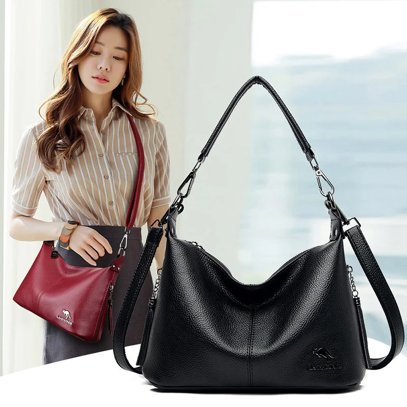 

Women's Elegant Handbags Vintage Soft Leather Crossbody Bags for Women Ladies Shoulder Bag Fashion Shopping Messenger Bag
