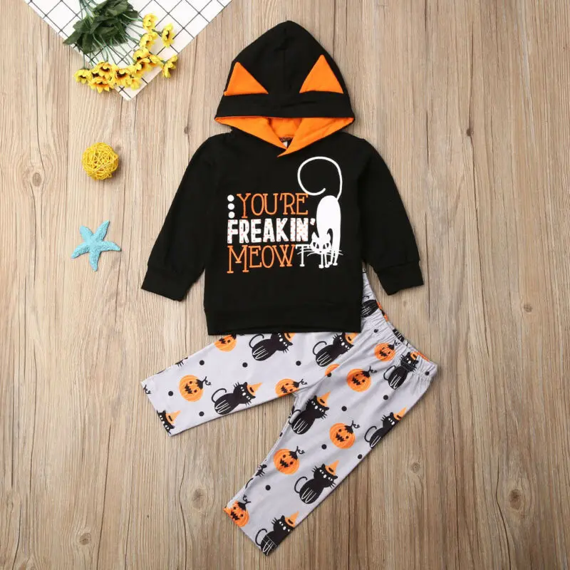 Детский костюм на Хэллоуин для маленьких девочек США толстовка с капюшоном