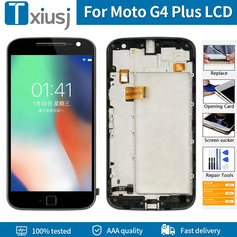 

5,5 ''Оригинальный ЖК-дисплей для Motorola Moto G4 Plus XT1644 XT1642 ЖК-дисплей сенсорный экран в сборе с рамкой для Moto G4 Plus LCD