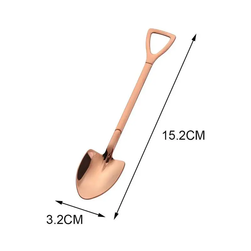 

Steel Iron Shovel Spoon Coffee Ice Cream Kitchen Engineering Gadget Cute Retro Square Spoon Spoon Shovel