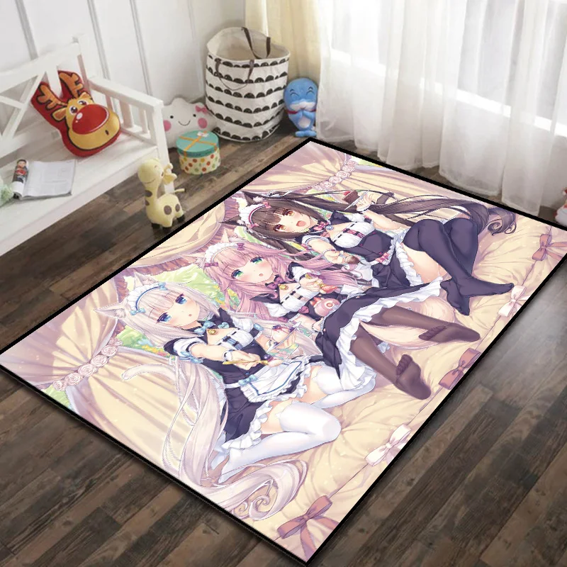 Nekopara Chocola Doormat Rug Carpet Floor Bedroom Living Room Outdoor Party Non-slip Mat Cartoon Gift Anime | Дом и сад