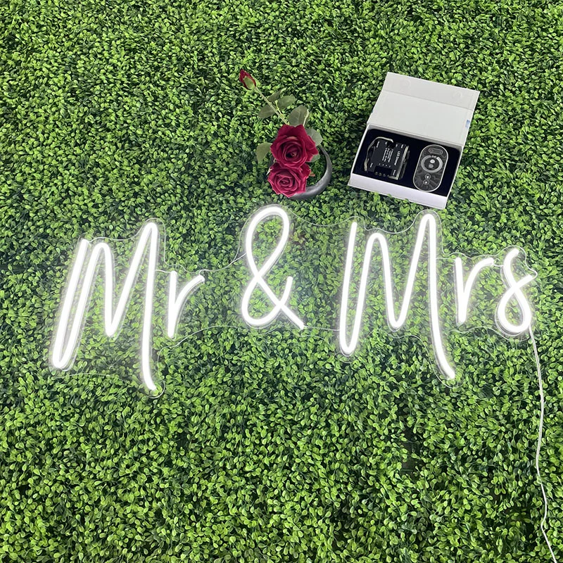 Изготовленный На Заказ неоновый светильник только Mr &amp Mrs светодиодный настенный