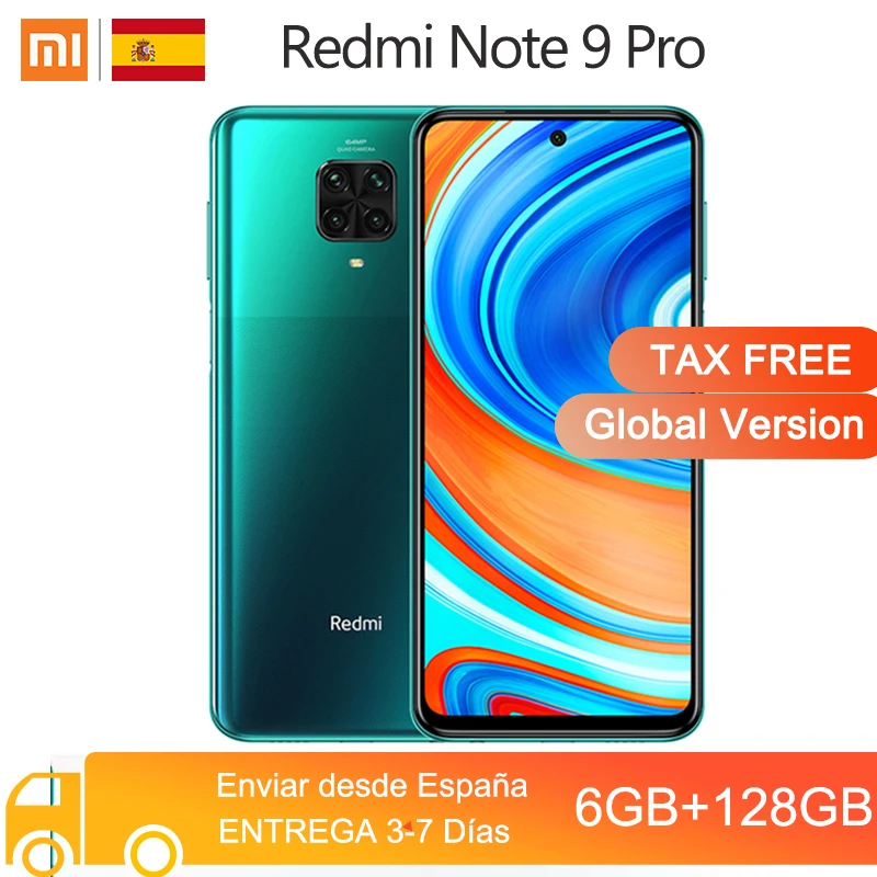 Глобальная версия Xiaomi Redmi Note 9 Pro 6 ГБ 128 Гб Смартфон 67 &quotмобильный телефон Android