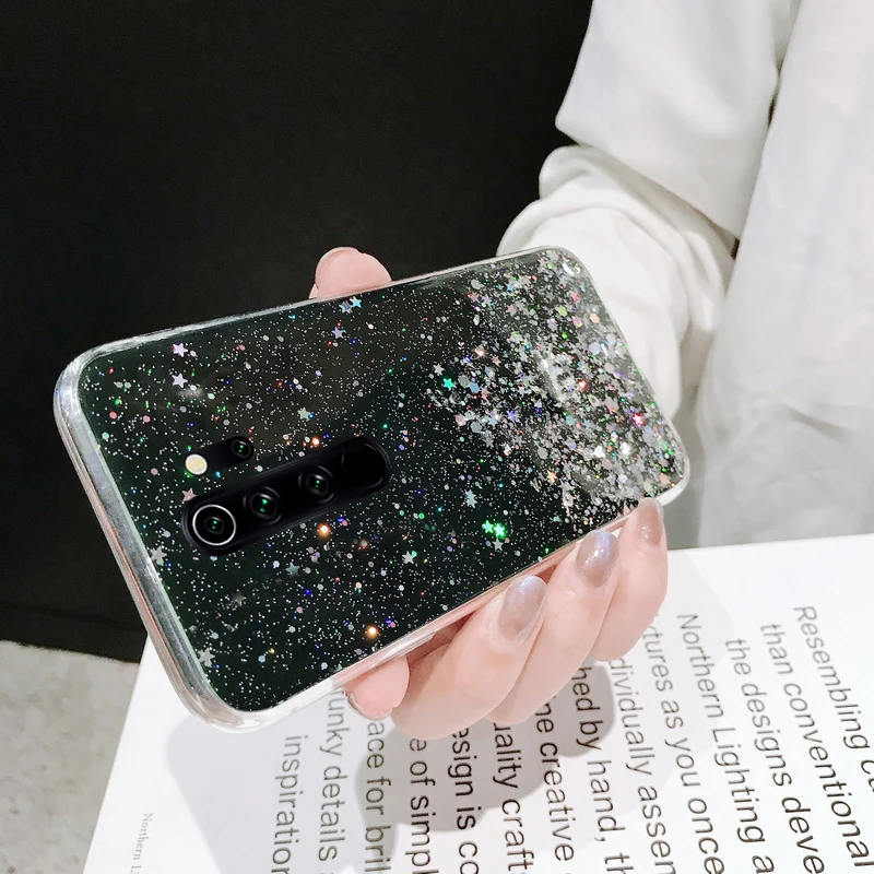 case for xiaomi redmi 9 cases xiaomi redmi note 8 10 9 11 pro 10s 9s plus bling glitter phone cover xiaomi redmi 9c 9a k40 cover free global shipping