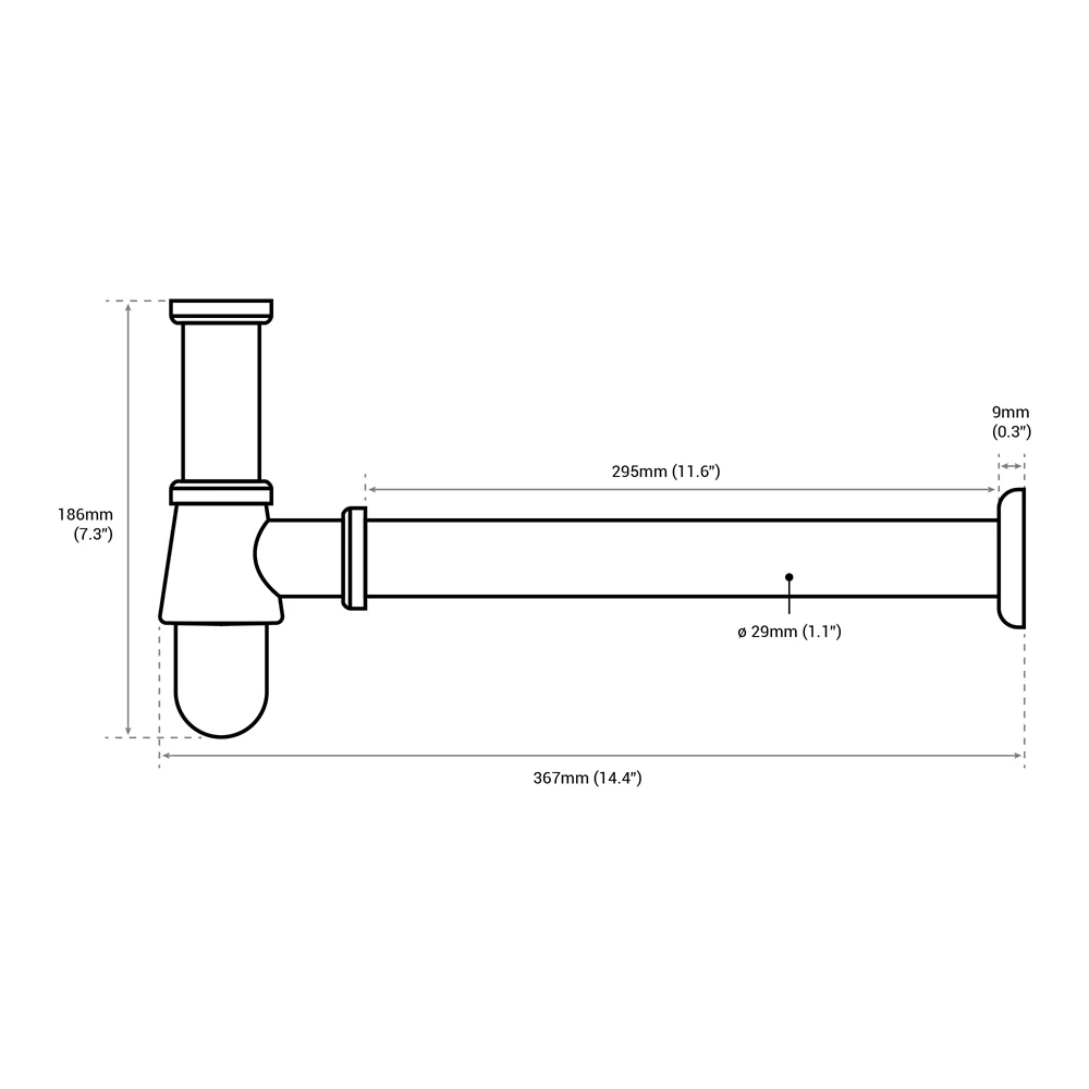 Ловушка для бутылок с раковиной из золотистой латуни P Trap Слив отходов смеситель