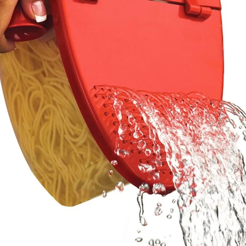 

Pasta pot heat-resistant PP boat type microwave oven steamer boat filter pasta microwave oven kitchen tool pasta bowl