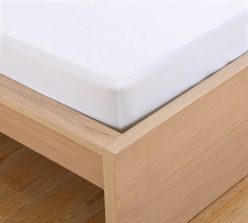 Натяжная простыня для дома однотонное постельное белье с резинкой двойной