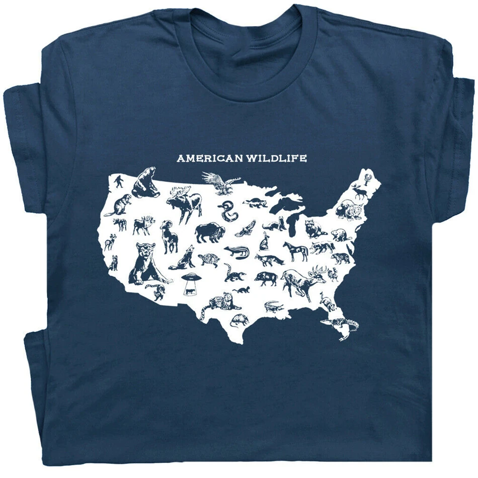 Американская дикая футболка природа Ретро крутой Кемпинг Йеллоустоун