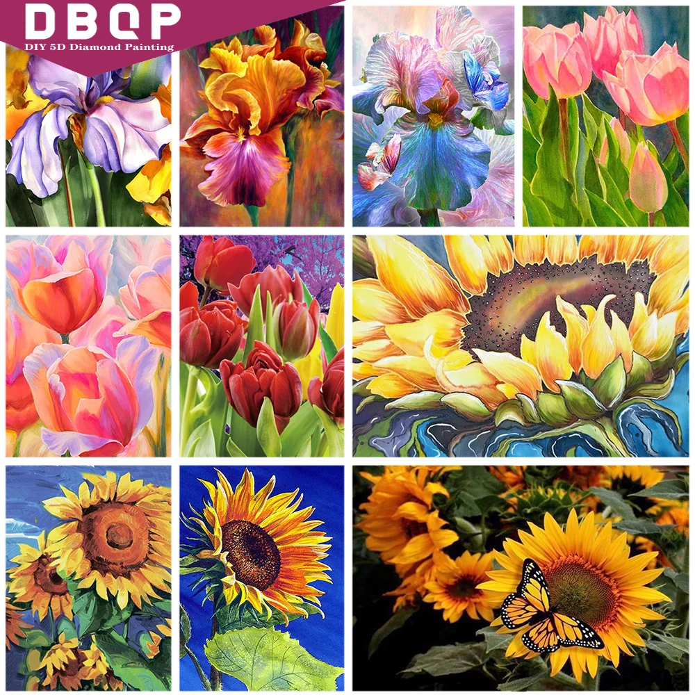 

5D DIY Diamond Painting Round Drill Flower Cross Stitch Embroidery Diamond Mosaic Art Picture of Rhinestones Home Decor