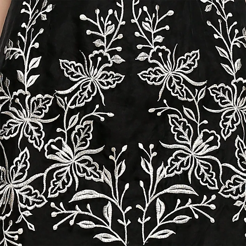 

Women's Two-Piece Suit Embroidery Artistic Retro Elegant Lady Lijiang Chinese Style Silk Skirt Organza Dress Silk Embroidered