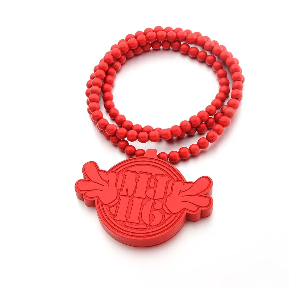 Подвески в стиле хип-хоп MJ116 хорошего качества деревянные четки бусины ожерелья 36