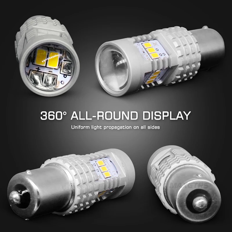 2x 1100LM BA15S P21W 1156 светодиодный S25 1157 BAY15D 7440 7443 W21W Белый Автомобильный задний стоп-сигнал заднего хода DRL сзади Парковка лампы