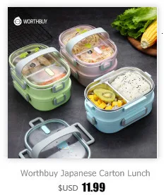 WORTHBUY японская микроволновая печь Ланч-бокс для детей портативный герметичный для школьных Бенто-бокс Пшеничная солома детский пищевой контейнер коробка