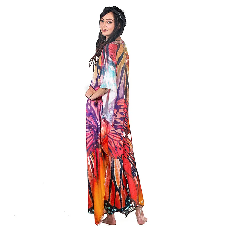 Пляжная накидка большого размера саронг пляжные кафтаны с запахом для женщин