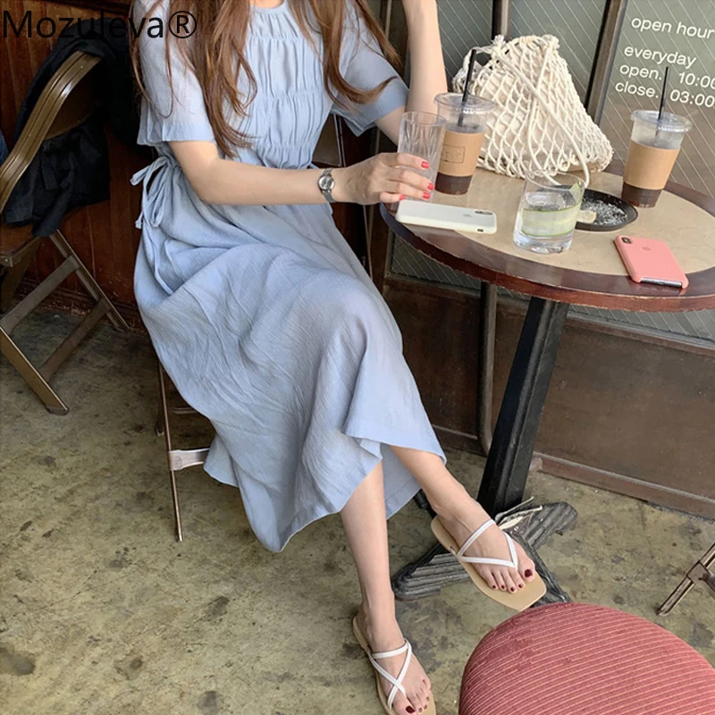 Платье женское летнее ТРАПЕЦИЕВИДНОЕ с коротким рукавом и рюшами | Женская