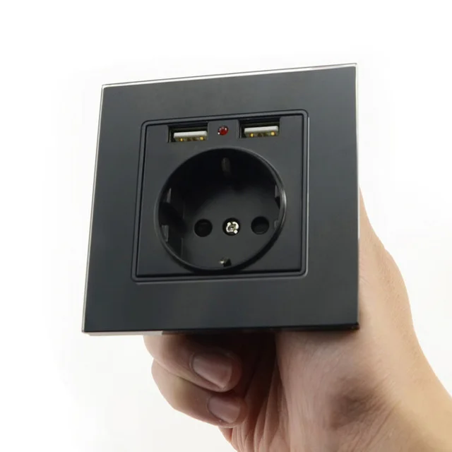 Сетевое зарядное устройство UNKAS с двумя USB-портами для умного дома 2 А вилка