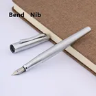 Роскошные Duke 209 перьевая ручка Нержавеющаясталь серебро изгиб 1,0 мм перо Бизнес стационарный