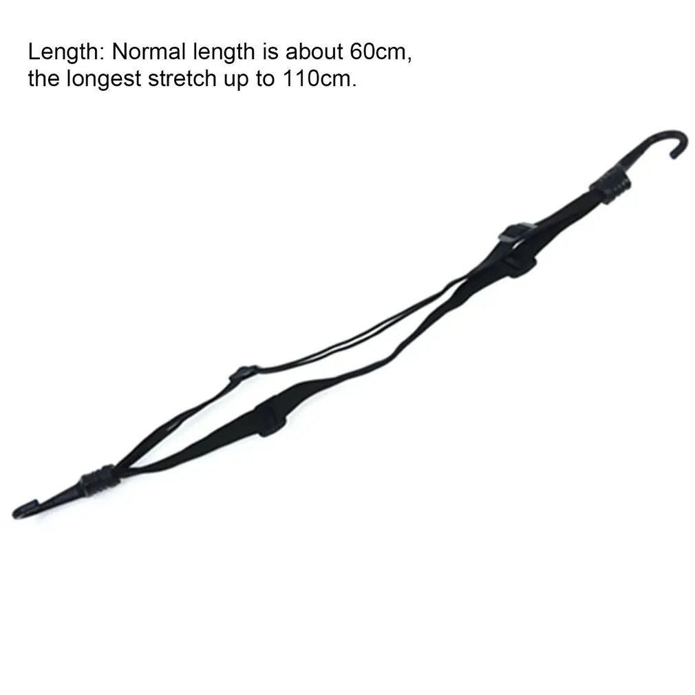 

Motorcycle Helmet Strength Retractable Elastic Rope with Two Hooks Universal Luggage Flexible Strap Ties Belting