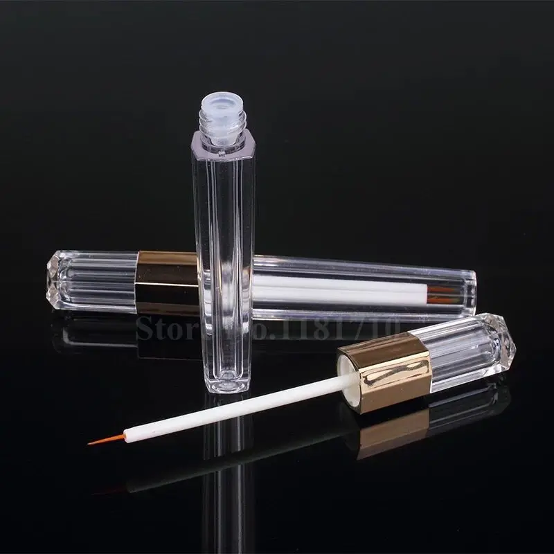 10/30/50PCS 3ml Acrylic Eye Liner Packaging Pen Eyelash Growth Liquid Tube Empty Lip liner Pen Eyeliner Bottle with Thin Brush