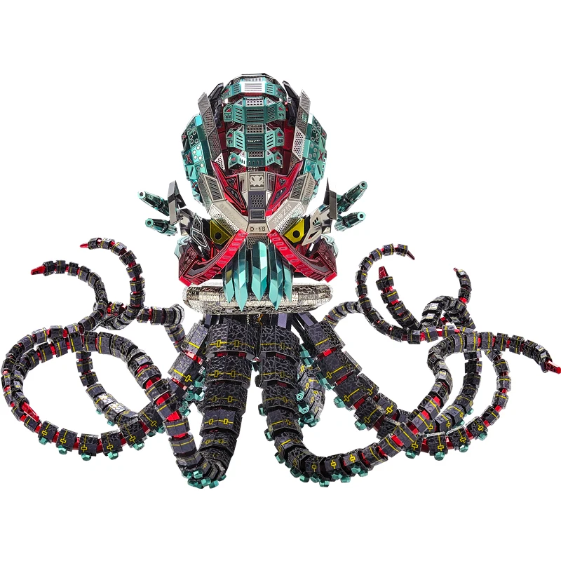 

Microworld 3D Metal Puzzle Octopus Devil Model kits DIY Laser Cut Assemble Jigsaw Toy Desktop decoration GIFT For Children