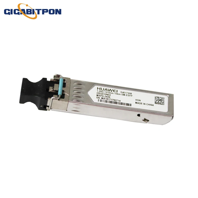 

5pcs Huawei 1.25G-1310NM-SM-SFP+GPON SFP mode transceiver fiber 1.25G 10KM 40KM 80KM for olt GPBD GPFD GPBH board